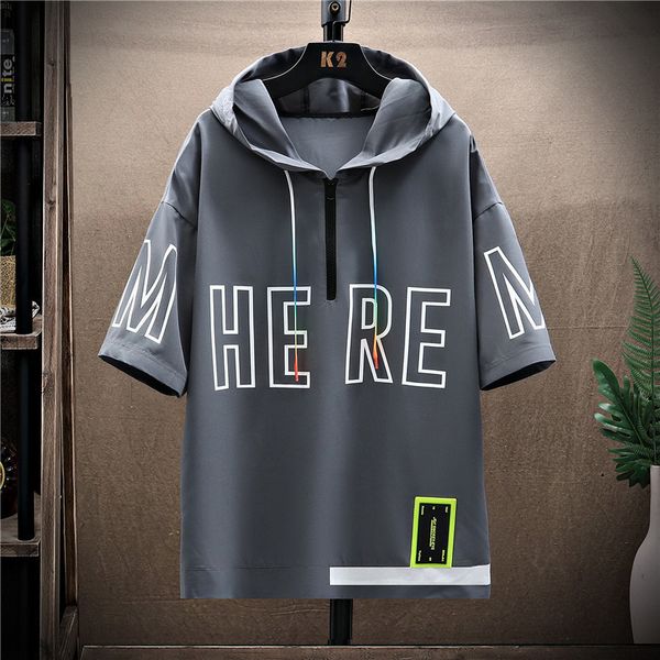 men's t-shirts fashion loose summer short sleeve t- youth casual clothes hooded muscle tee drop 1awg, White;black
men's t-shirts fashion loose summer short sleeve t- youth casual clothes hooded muscle tee drop 1awg, White;black
