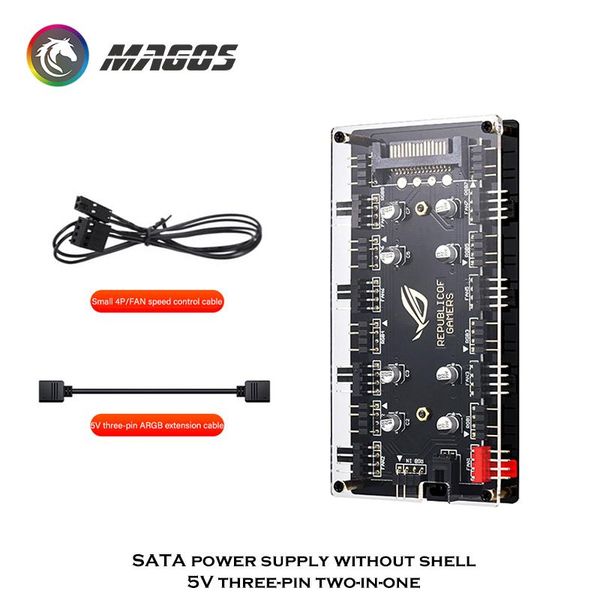 fan pwm hub, sata power supply, 8 x 3pin/4pin rgb/argb + 8x 4pin header, m/b sync,temperature light 2 in 1 control fans & coolings
fan pwm hub, sata power supply, 8 x 3pin/4pin rgb/argb + 8x 4pin header, m/b sync,temperature light 2 in 1 control fans & coolings