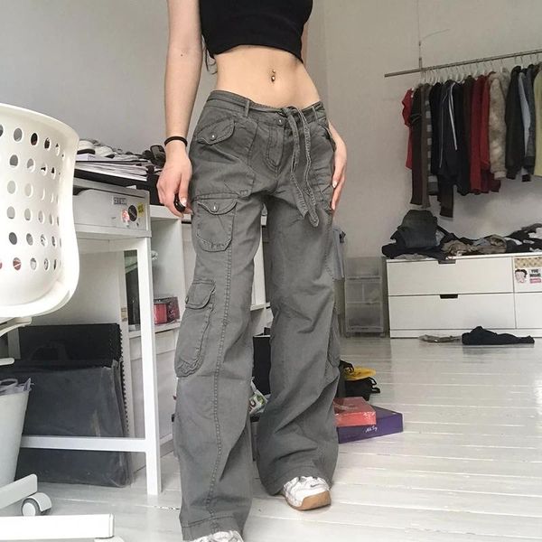 women's jeans retro cargo for women streetwear denim pant casual loose solid overalls trousers fashion pockets pantalones de mujer, Blue
women's jeans retro cargo for women streetwear denim pant casual loose solid overalls trousers fashion pockets pantalones de mujer, Blue