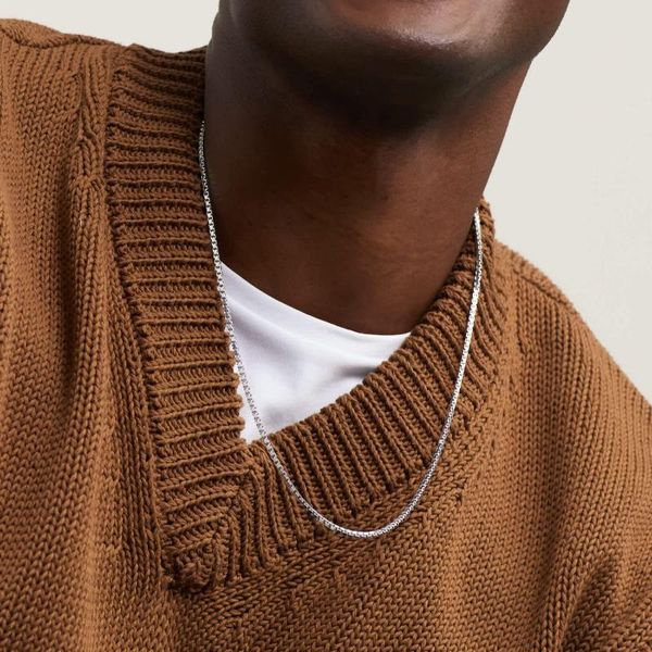 chains stainless steel square box chain necklaces 2.4mm color necklace tough guy style, Silver
chains stainless steel square box chain necklaces 2.4mm color necklace tough guy style, Silver