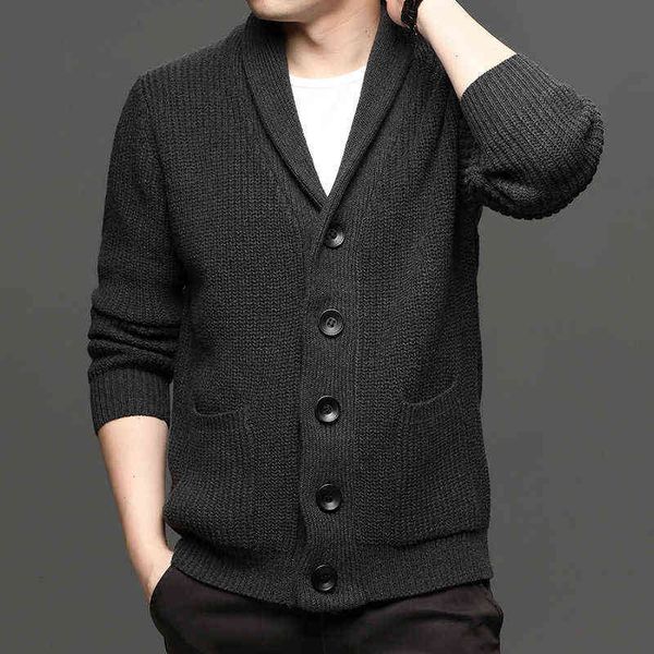 luxury party jackets wool coat spring and autumn lapel single breasted knitted cardigan men's trend bottomed shirt, Black
luxury party jackets wool coat spring and autumn lapel single breasted knitted cardigan men's trend bottomed shirt, Black