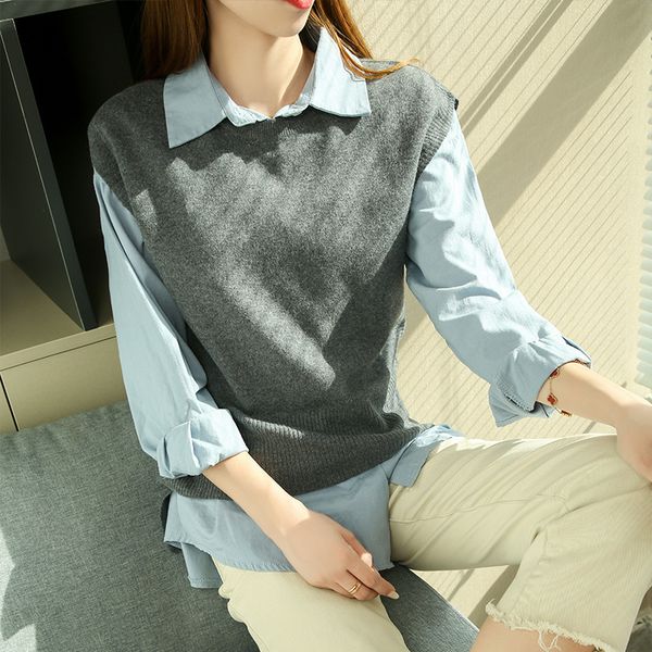 women's vests cashier's collection 2021 wool, solid knitted sweater with no sleeves for women, round collar, , spring and autumn, Black;white
women's vests cashier's collection 2021 wool, solid knitted sweater with no sleeves for women, round collar, , spring and autumn, Black;white