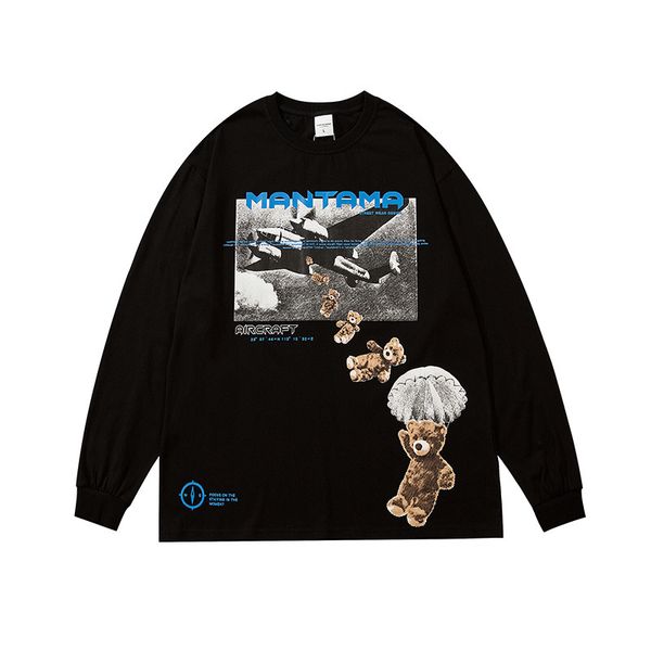 gaojiechao brand skydiving bear long sleeve round neck pullover men and women lovers loose leisure large size thin sweater, Black
gaojiechao brand skydiving bear long sleeve round neck pullover men and women lovers loose leisure large size thin sweater, Black