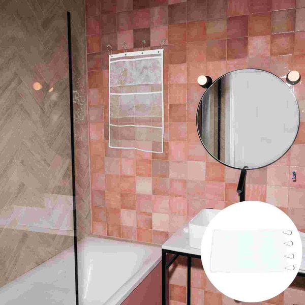 storage bags 1pc bathroom shower caddy 6 pockets mesh bag organizer (white) 
storage bags 1pc bathroom shower caddy 6 pockets mesh bag organizer (white)