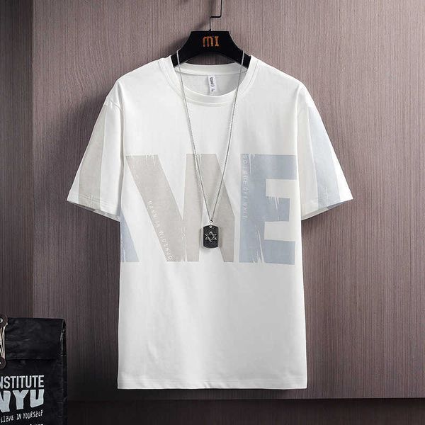 t-shirt short sleeve summer men's 2021 fashion brand round neck white half loose cotton t-shirt wear, White;black
t-shirt short sleeve summer men's 2021 fashion brand round neck white half loose cotton t-shirt wear, White;black