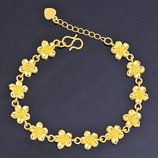 link, chain thick gold flower ladies fashion charm bracelet muslim simple luxury women exquisite jewelry wedding party holiday gifts, Black
link, chain thick gold flower ladies fashion charm bracelet muslim simple luxury women exquisite jewelry wedding party holiday gifts, Black