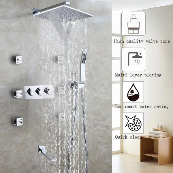 waterfall bathroom shower faucet set chrome head products accessories wall mounted bath & water mixer tap sets
waterfall bathroom shower faucet set chrome head products accessories wall mounted bath & water mixer tap sets