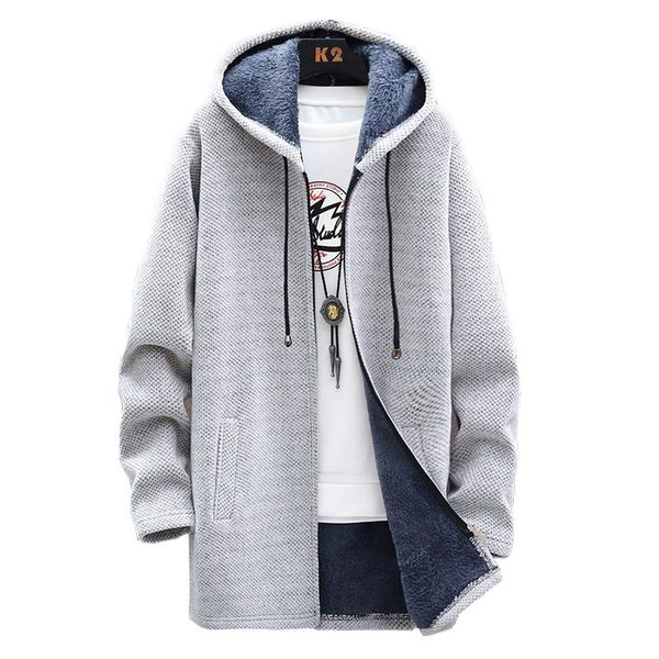 men's sweaters men sweater fleece slim fit winter long hooded thick cardigan masculinowarm coat 2021 mens clothing, White;black
men's sweaters men sweater fleece slim fit winter long hooded thick cardigan masculinowarm coat 2021 mens clothing, White;black