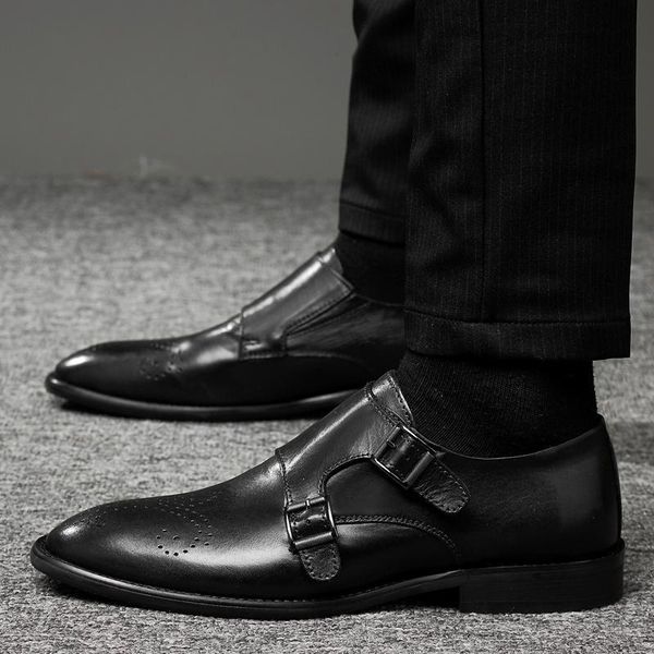 men oxford shoes genuine leather classic style formal man dress business office wedding party lace up pointed toe, Black
men oxford shoes genuine leather classic style formal man dress business office wedding party lace up pointed toe, Black