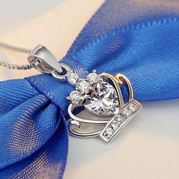 chains ihues 925 necklace queen princess crystal crown zircon heart shaped lady pendant jewlery wholesale, Silver
chains ihues 925 necklace queen princess crystal crown zircon heart shaped lady pendant jewlery wholesale, Silver