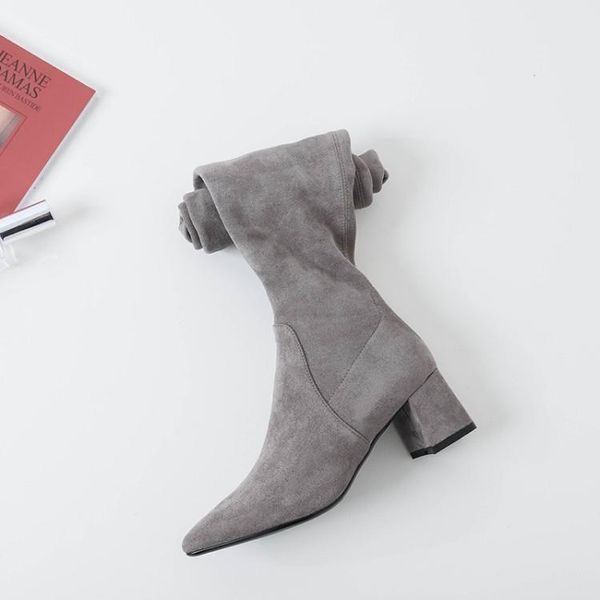 boots mljuese 2021 women over the knee kid suede winter gray color short plush high heels size 34-40, Black
boots mljuese 2021 women over the knee kid suede winter gray color short plush high heels size 34-40, Black