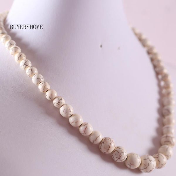 pendant necklaces handmade beaded necklace natural stone round white howlite for women jewelry gift e104, Silver
pendant necklaces handmade beaded necklace natural stone round white howlite for women jewelry gift e104, Silver