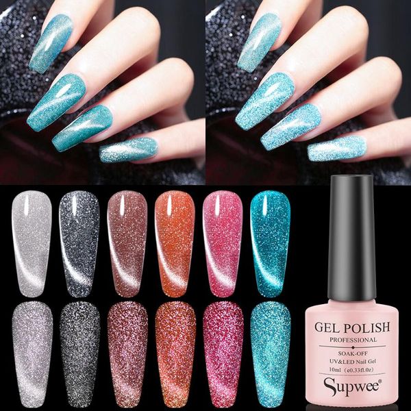 nail gel supwee 10ml reflective cat eye polish diamond varnish semi permanent soak off magnetic uv led lacquers, Red;pink
nail gel supwee 10ml reflective cat eye polish diamond varnish semi permanent soak off magnetic uv led lacquers, Red;pink