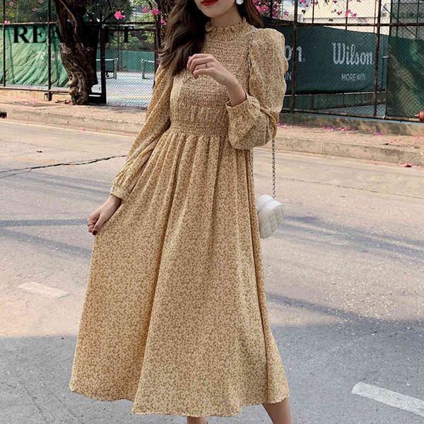floral printing women's dresses spring summer elegant turtleneck bohemian chiffon female dress vestidos femme 210428, Black;gray
floral printing women's dresses spring summer elegant turtleneck bohemian chiffon female dress vestidos femme 210428, Black;gray