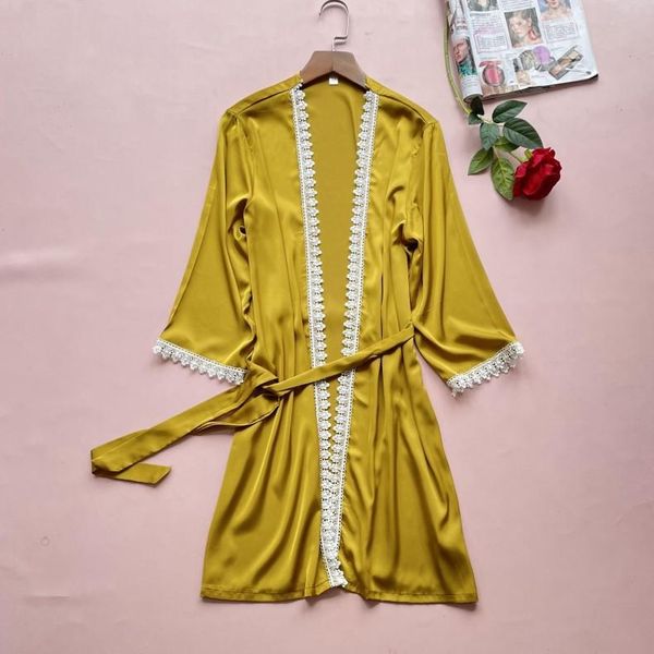 women's sleepwear short kimono robe women summer satin bathrobe gown nightwear lace casual nightgown intimate lingerie, Black;red
women's sleepwear short kimono robe women summer satin bathrobe gown nightwear lace casual nightgown intimate lingerie, Black;red