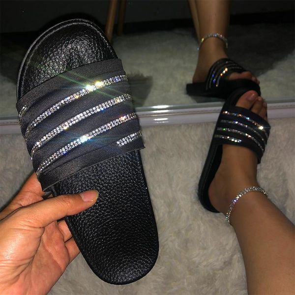 slippers summer bling crystal platform women's slides fashion comfortable ladies pu rhinestone casual outdoor beach female, Black
slippers summer bling crystal platform women's slides fashion comfortable ladies pu rhinestone casual outdoor beach female, Black