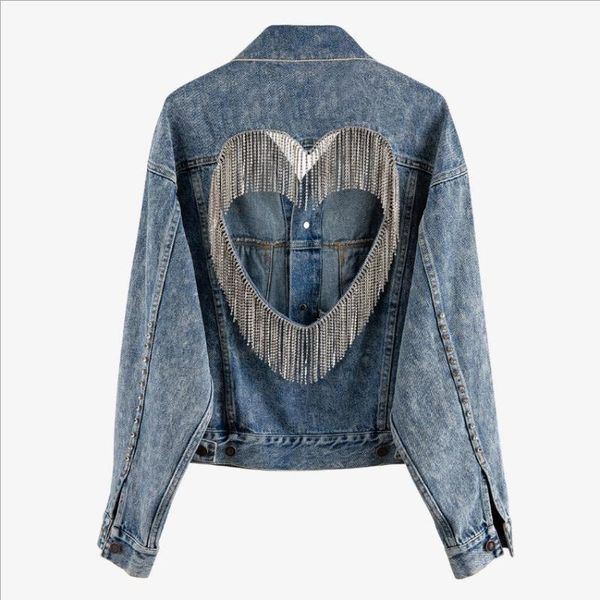 women's jackets factory outlets loving chain tassel cutout halter baggy loose denim female bat sleeve diamond beading jacket f1627, Black;brown
women's jackets factory outlets loving chain tassel cutout halter baggy loose denim female bat sleeve diamond beading jacket f1627, Black;brown