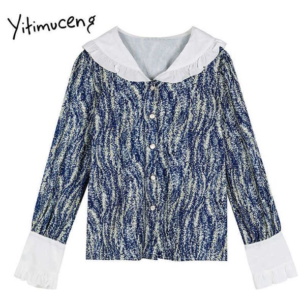 yitimuceng vintage printing blouse women button shirts loose spring fashion clothes peter pan collar office lady 210601, White
yitimuceng vintage printing blouse women button shirts loose spring fashion clothes peter pan collar office lady 210601, White