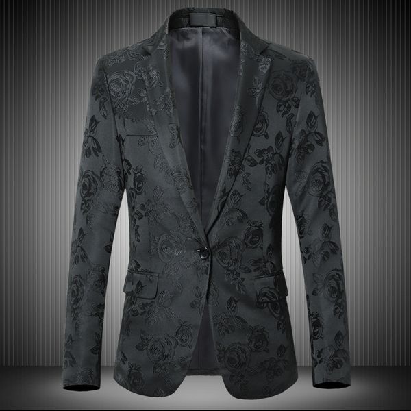 youth 2021 autumn winter men's embroidered rose jacquard slim fit decor handsome fattening suit, White;black
youth 2021 autumn winter men's embroidered rose jacquard slim fit decor handsome fattening suit, White;black