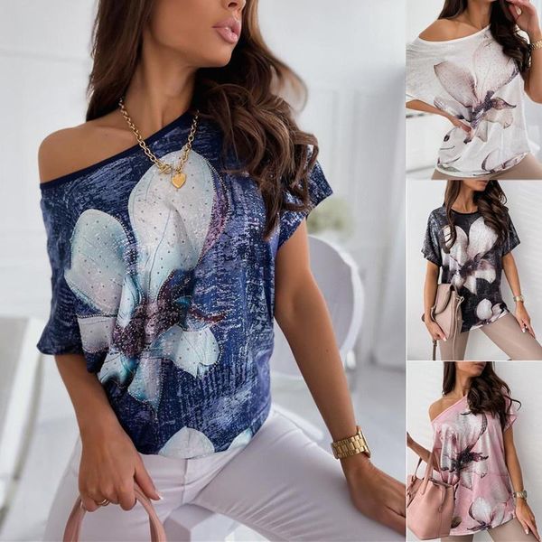 women's t-shirt 2021 european and american summer round neck temperament commuter loose pullover printed short sleeve top, White
women's t-shirt 2021 european and american summer round neck temperament commuter loose pullover printed short sleeve top, White