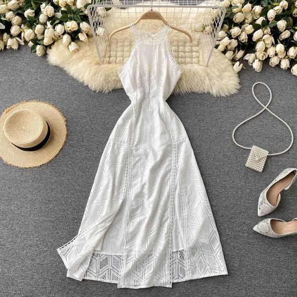 casual dresses singreiny design hollow halter dress women korean sleeveless elegant party summer off shoulder split long sundress, Black;gray
casual dresses singreiny design hollow halter dress women korean sleeveless elegant party summer off shoulder split long sundress, Black;gray