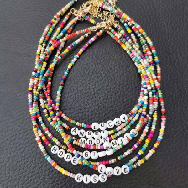 chains boho handmade diy rice bead nelaces letter luy love girl choker clavicular chain colorful female beach collier femme jewelry, Silver
chains boho handmade diy rice bead nelaces letter luy love girl choker clavicular chain colorful female beach collier femme jewelry, Silver