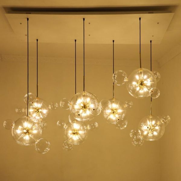pendant lamps nordic restaurant creative transparent glass bubble ball design modern livingroom molecular hardware led g4 crystal lamp
pendant lamps nordic restaurant creative transparent glass bubble ball design modern livingroom molecular hardware led g4 crystal lamp