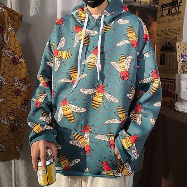 men's hoodies & sweatshirts men hoodie suit fashion print autumn casual winter bees long sleeve pocket thick warm sweatshirt pullover, Black
men's hoodies & sweatshirts men hoodie suit fashion print autumn casual winter bees long sleeve pocket thick warm sweatshirt pullover, Black