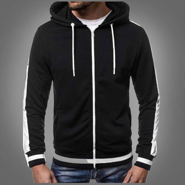 men's hoodies & sweatshirts 2021 autumn and winter hoodie sports jacket casual zipper sweatshirt sportswear fashion hooded hoody, Black
men's hoodies & sweatshirts 2021 autumn and winter hoodie sports jacket casual zipper sweatshirt sportswear fashion hooded hoody, Black