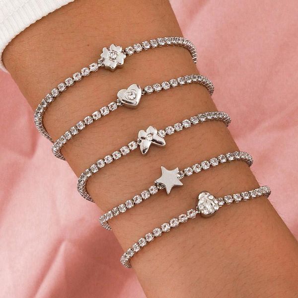 aprilwell 5 pcs sunflower heart butterfly star water drop bracelets sets women crystal wrist chain punk jewelry gift girl friend charm, Golden;silver
aprilwell 5 pcs sunflower heart butterfly star water drop bracelets sets women crystal wrist chain punk jewelry gift girl friend charm, Golden;silver