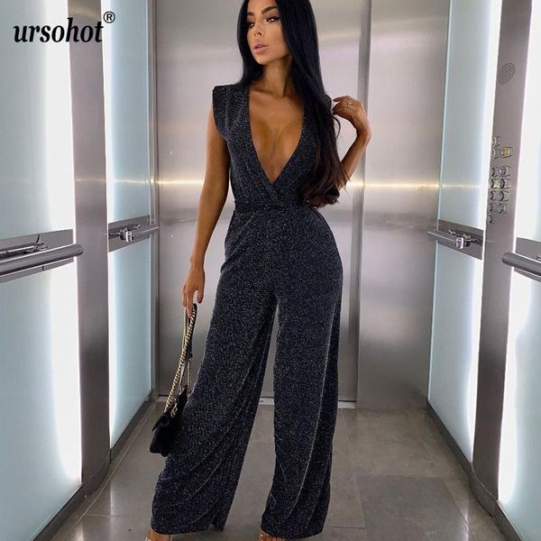 women's jumpsuits & rompers urso black goliden silk v neck jumpsuit sleeveless flare long playsuit loose tunic female elegant overalls, Black;white
women's jumpsuits & rompers urso black goliden silk v neck jumpsuit sleeveless flare long playsuit loose tunic female elegant overalls, Black;white