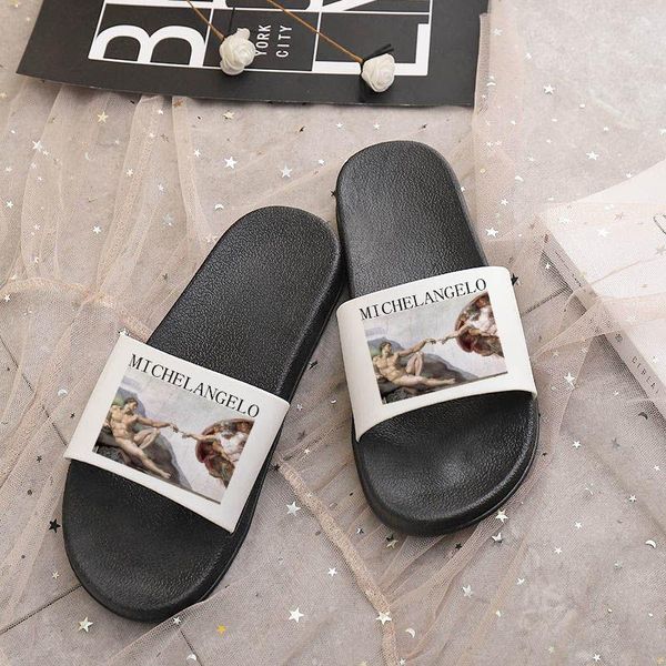 slippers minchelangelo shoes for women 2021 outdoor flip flops summer beach fashion open toe printed women's non-slip slides, Black
slippers minchelangelo shoes for women 2021 outdoor flip flops summer beach fashion open toe printed women's non-slip slides, Black