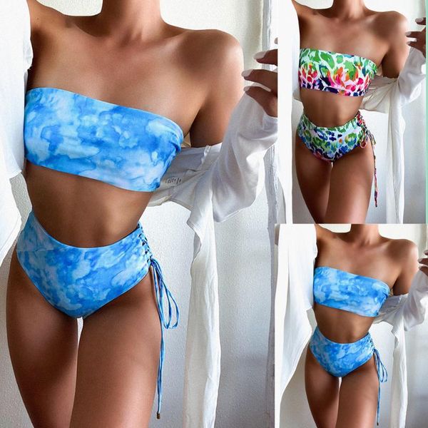 women's swimwear women wireless push up bikini set high waisted tube slim swimsuit strapless beach biquini bathing suits, White;black
women's swimwear women wireless push up bikini set high waisted tube slim swimsuit strapless beach biquini bathing suits, White;black