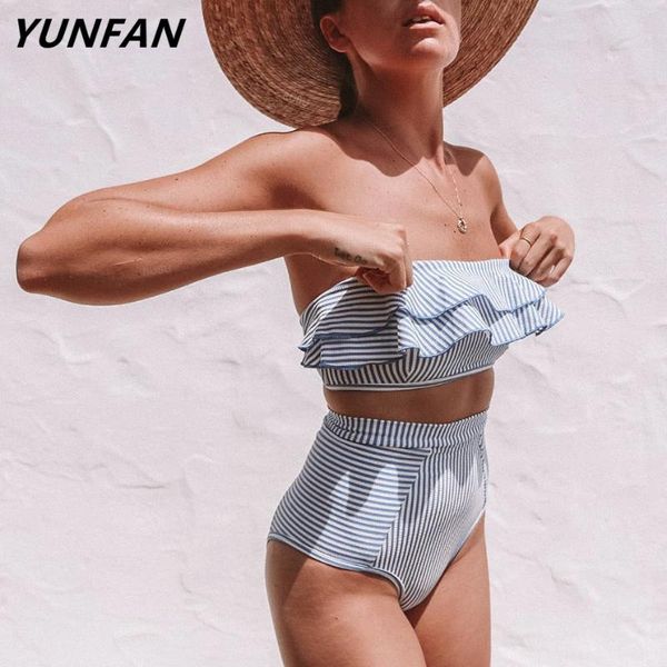 striped ruffled bikini 2021 bandeau push up swimwear women swimsuit high waist bikinis set swimming for bathing suits women's, White;black
striped ruffled bikini 2021 bandeau push up swimwear women swimsuit high waist bikinis set swimming for bathing suits women's, White;black