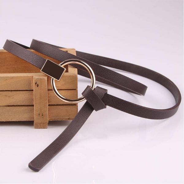 woman fashion dress wild sweater chain thin waist belt decorative knotted ring round buckle small belts, Black;brown
woman fashion dress wild sweater chain thin waist belt decorative knotted ring round buckle small belts, Black;brown