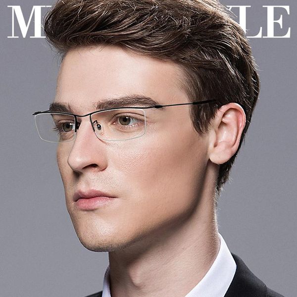 eleccion eyebrow prue titanium business optical eyeglass frame for men women fashion metal half rimless rim clear eyewear sunglasses frames, Black
eleccion eyebrow prue titanium business optical eyeglass frame for men women fashion metal half rimless rim clear eyewear sunglasses frames, Black