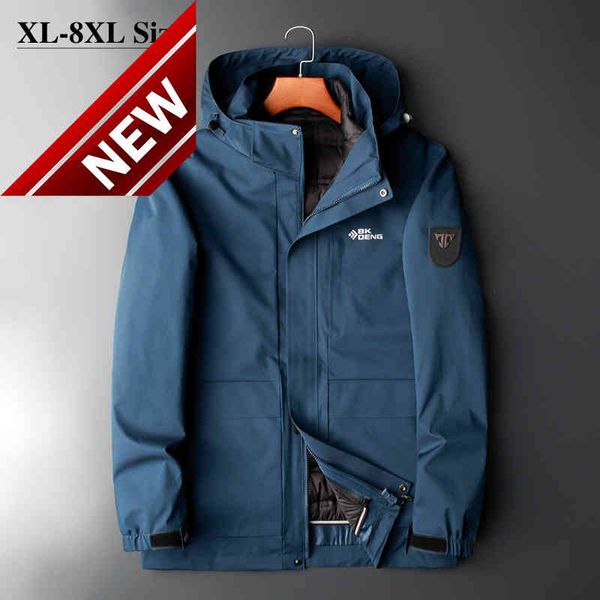2021 winter men's down jacket oversize 8xl 7xl 6xl windproof parka thick warm loose removable liner coat brand male outerwear, Black
2021 winter men's down jacket oversize 8xl 7xl 6xl windproof parka thick warm loose removable liner coat brand male outerwear, Black