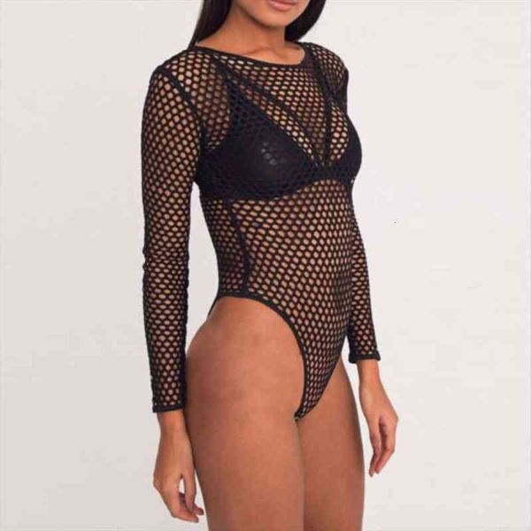 women mesh sheer slim bodysuit solid color hollow-out backless long sleeve bodysuit ladies summer fashion clothes, Black;white
women mesh sheer slim bodysuit solid color hollow-out backless long sleeve bodysuit ladies summer fashion clothes, Black;white