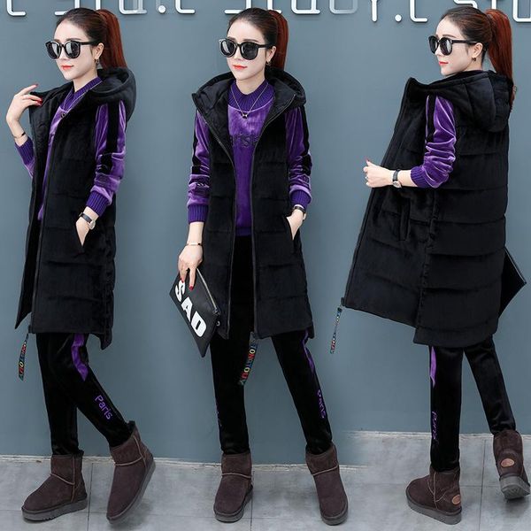 two piece dress double-sided gold velvet suit women's fashion-2021 style autumn and winter plus thick casual sports hoodie 3pcs set, White
two piece dress double-sided gold velvet suit women's fashion-2021 style autumn and winter plus thick casual sports hoodie 3pcs set, White