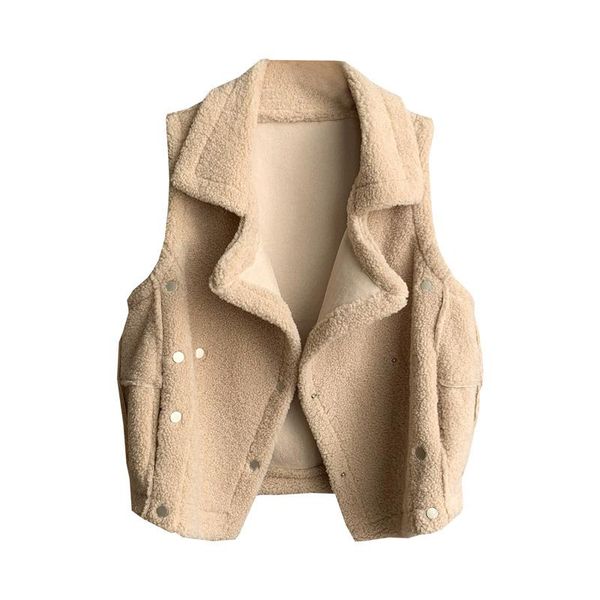 women's fur & faux autumn winter plush vest women street short jackets loose-fitting sleeveless thick warm lamb hairy coat chaleco muje, Black
women's fur & faux autumn winter plush vest women street short jackets loose-fitting sleeveless thick warm lamb hairy coat chaleco muje, Black