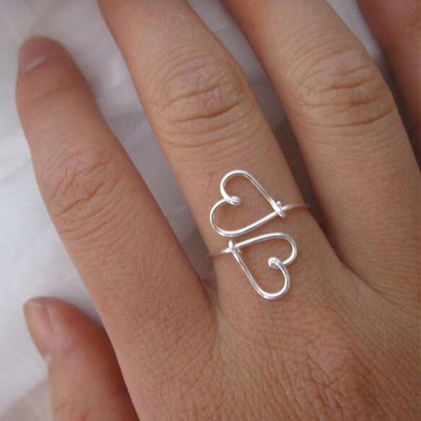wedding rings punk hollow double heart shape finger for women lover couple engagement party open jewelry adjustable, Slivery;golden
wedding rings punk hollow double heart shape finger for women lover couple engagement party open jewelry adjustable, Slivery;golden