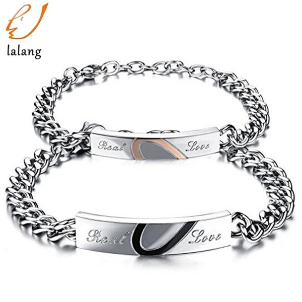 stainless steel couple bracelets & bangles real love heart for women men lovers' jewelry engrave logo charm, Golden;silver
stainless steel couple bracelets & bangles real love heart for women men lovers' jewelry engrave logo charm, Golden;silver