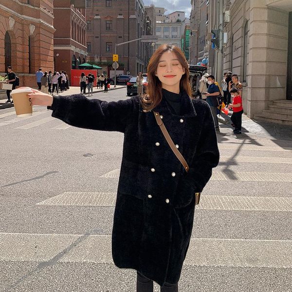 women's wool & blends fall/winter women woolen coat imitation mink velvet long white/pink/black sweet young streetwear warm preppy styl
women's wool & blends fall/winter women woolen coat imitation mink velvet long white/pink/black sweet young streetwear warm preppy styl