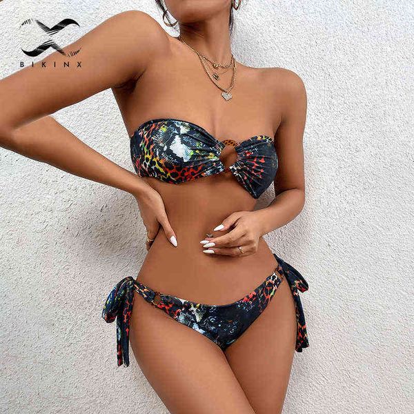 bandeau micro bikinis mujer snake print swimsuit women's swimming suit ring bathing suit off-shoulder swimwear female, White;black
bandeau micro bikinis mujer snake print swimsuit women's swimming suit ring bathing suit off-shoulder swimwear female, White;black