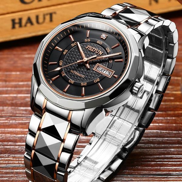 wristwatches jsdun 2021 men's automatic mechanical watch sapphire mirror luxury business casual japanese movement stainless steel 8014, Slivery;brown
wristwatches jsdun 2021 men's automatic mechanical watch sapphire mirror luxury business casual japanese movement stainless steel 8014, Slivery;brown