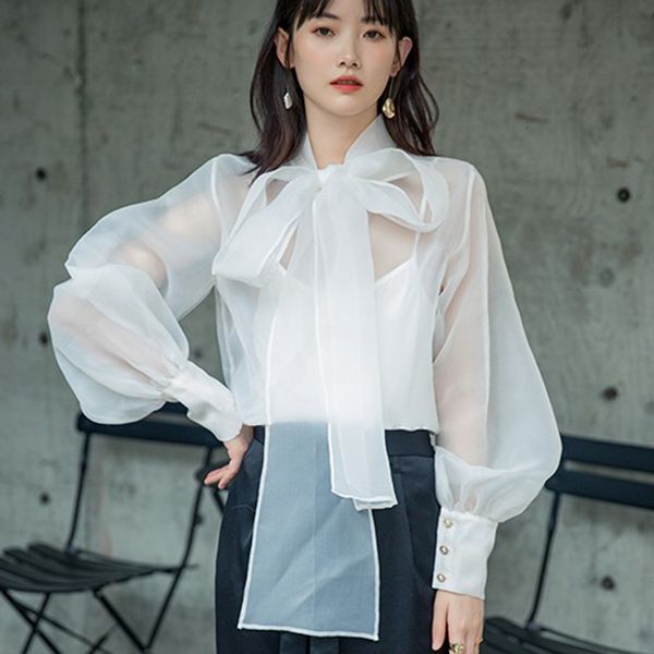 hoodie white perspective blouse for women bow collar long sleeve casual shirts female fashionable clothing 2021 spring, Black
hoodie white perspective blouse for women bow collar long sleeve casual shirts female fashionable clothing 2021 spring, Black