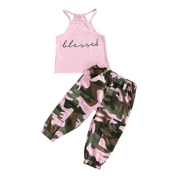 1-6y fashion kids baby girl clothing letter print halter pink vest+camouflage pants long trousers summer 2pcs set sets, White
1-6y fashion kids baby girl clothing letter print halter pink vest+camouflage pants long trousers summer 2pcs set sets, White