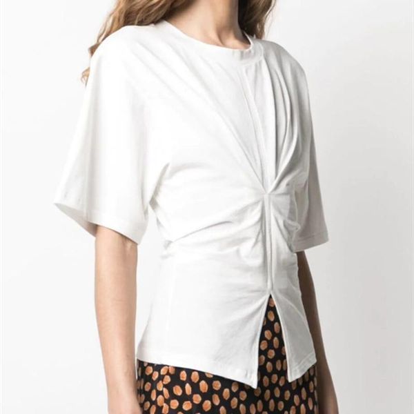 women's t-shirt women irregular slit white short sleeve simple o-neck cotton summer 2021
women's t-shirt women irregular slit white short sleeve simple o-neck cotton summer 2021