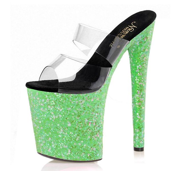 slippers 20cm party glitter fetish pole dance shoes nightclub high models platform women stripper heels open toe, Black
slippers 20cm party glitter fetish pole dance shoes nightclub high models platform women stripper heels open toe, Black
