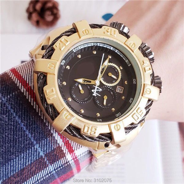wristwatches 2021 watch large fashion mens watches sport chronograph quartz male clock relogio masculino, Slivery;brown
wristwatches 2021 watch large fashion mens watches sport chronograph quartz male clock relogio masculino, Slivery;brown